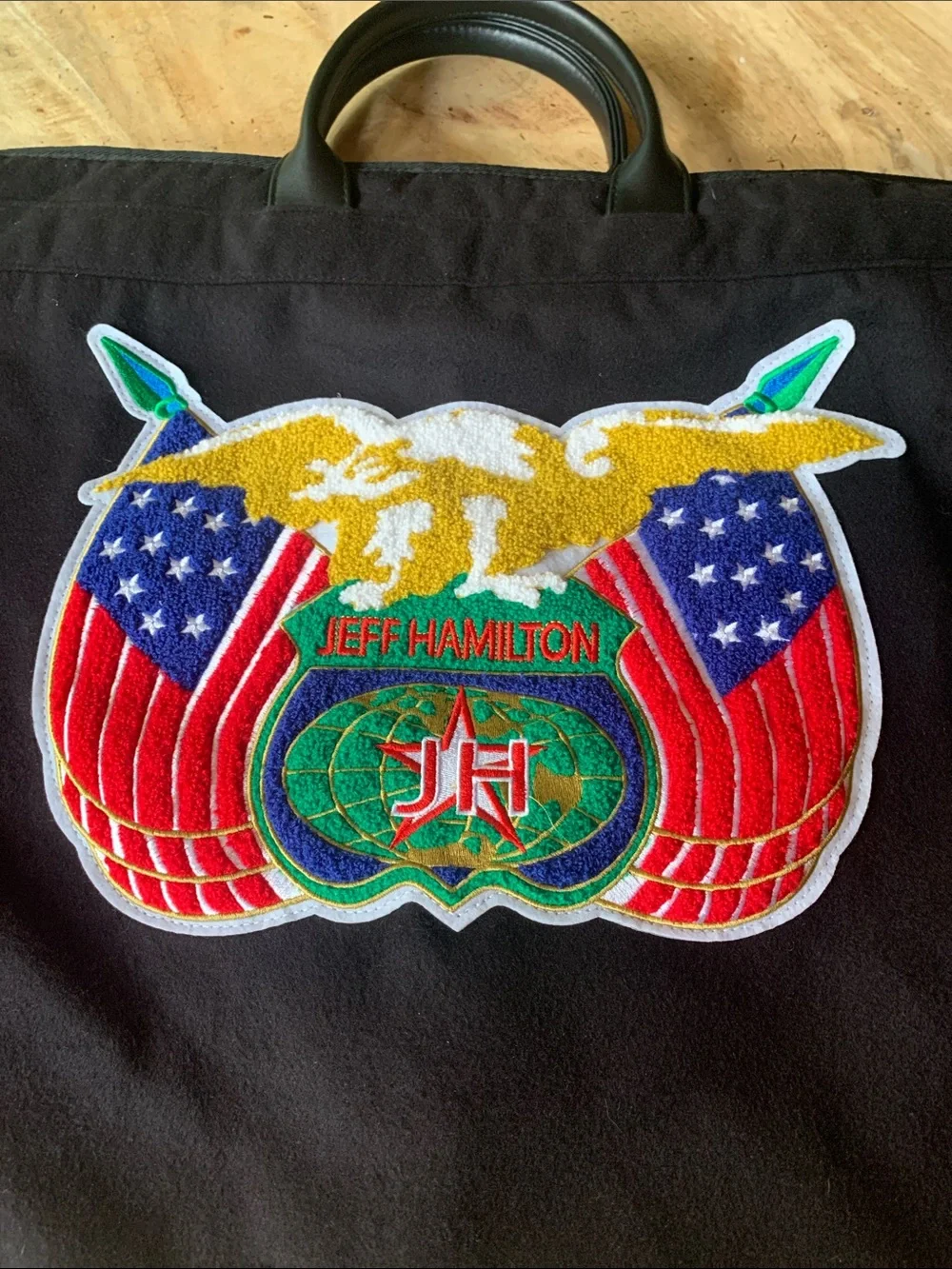 JEFF HAMILTON Logo Embroidered Travel/Garment Carryall Bag